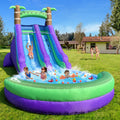 20FT  Kids Inflatable Water Slide Park with  Climbing Wall,  Dual Slides And Splash Pool