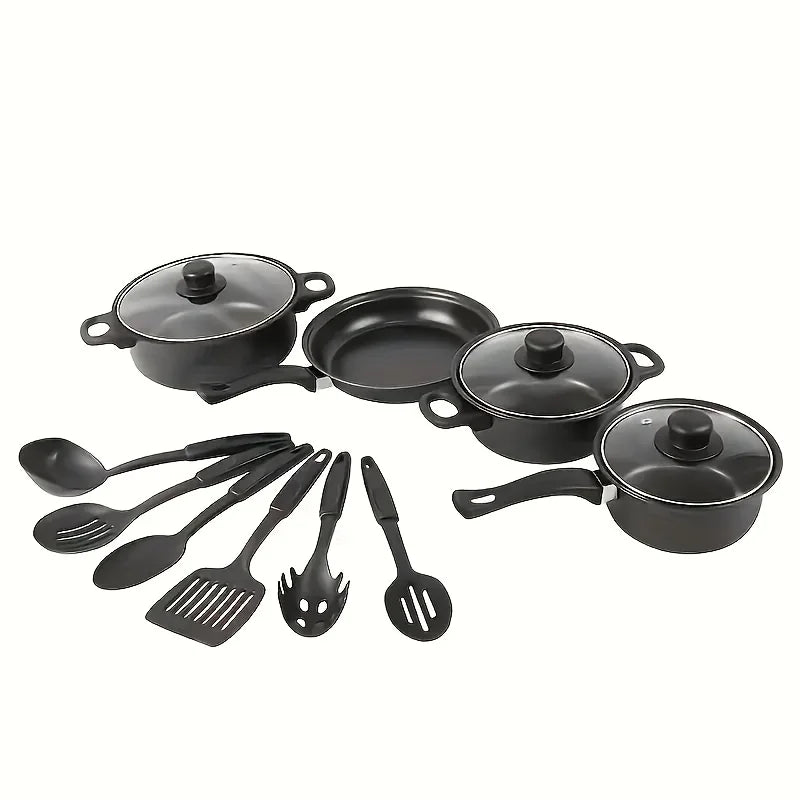 13-Piece Nonstick Induction Set with Utensils