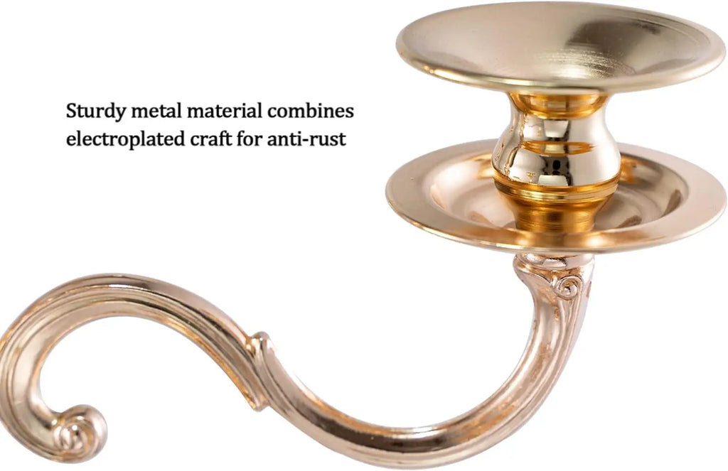 4Pcs 5 Arm Gold Candelabra  Metal Candlestick Holder(28 Inch Tall)
