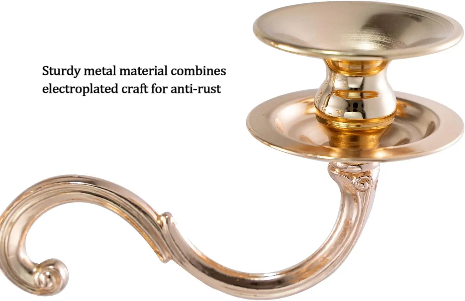 4Pcs 5 Arm Gold Candelabra  Metal Candlestick Holder(28 Inch Tall)