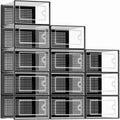 12-Pack Clear Stackable Shoe Storage Boxes, Foldable Closet Organizer