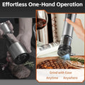 Automatic Electric Salt and Pepper Grinder Set with Rechargeable Battery , Stainless Steel