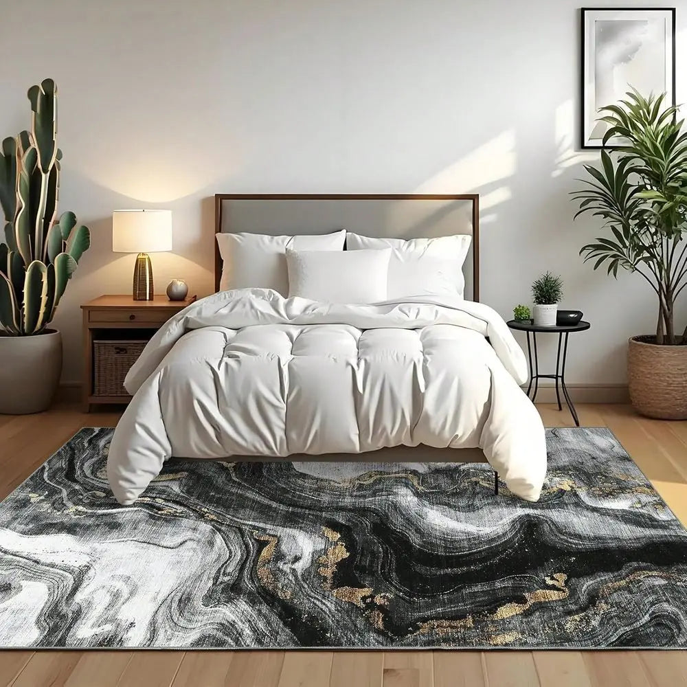 Washable Area Abstract Rugs  Non Slip