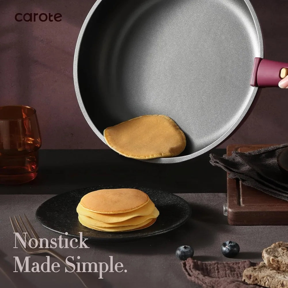 21-pc, Nonstick Pots & Pans Set, with Detachable Handle, Induction Ready