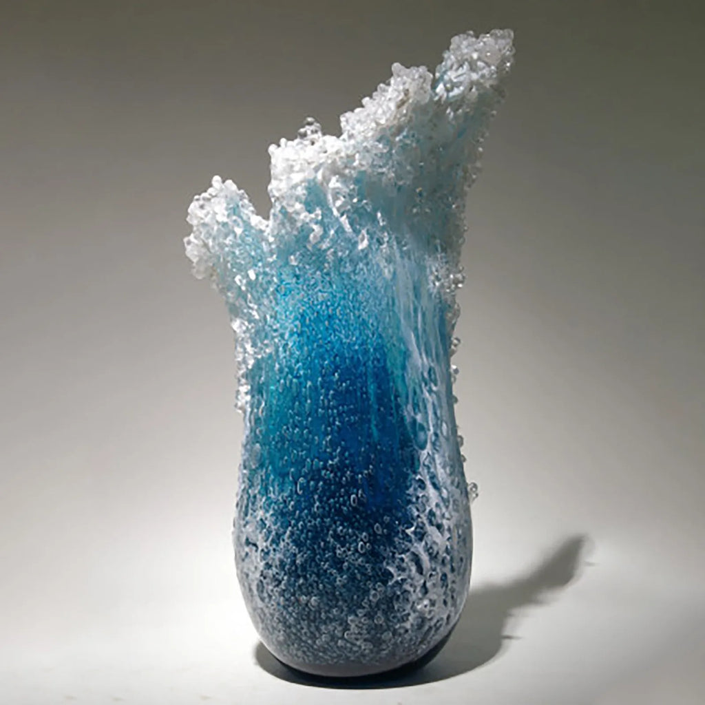 Sea Wave Resin Blue Vase,