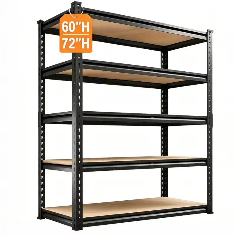 Heavy Duty Garage Shelving Unit, 72"x16" Adjustable 5 Tier Storage Rack, 2000lb weight Metal