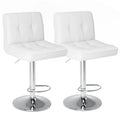 Leather upholstered Bar Stools Set of 2  ,SGS Certified Gas cylinder Comfortable Backrest