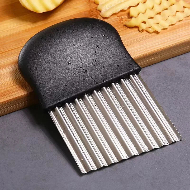 Stainless Steel Wave Potato Knife  , French Fry & Vegetable Cutter