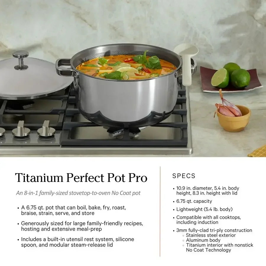 Titanium Pro Cookware Set 10 Piece Non  Toxic, No Coating