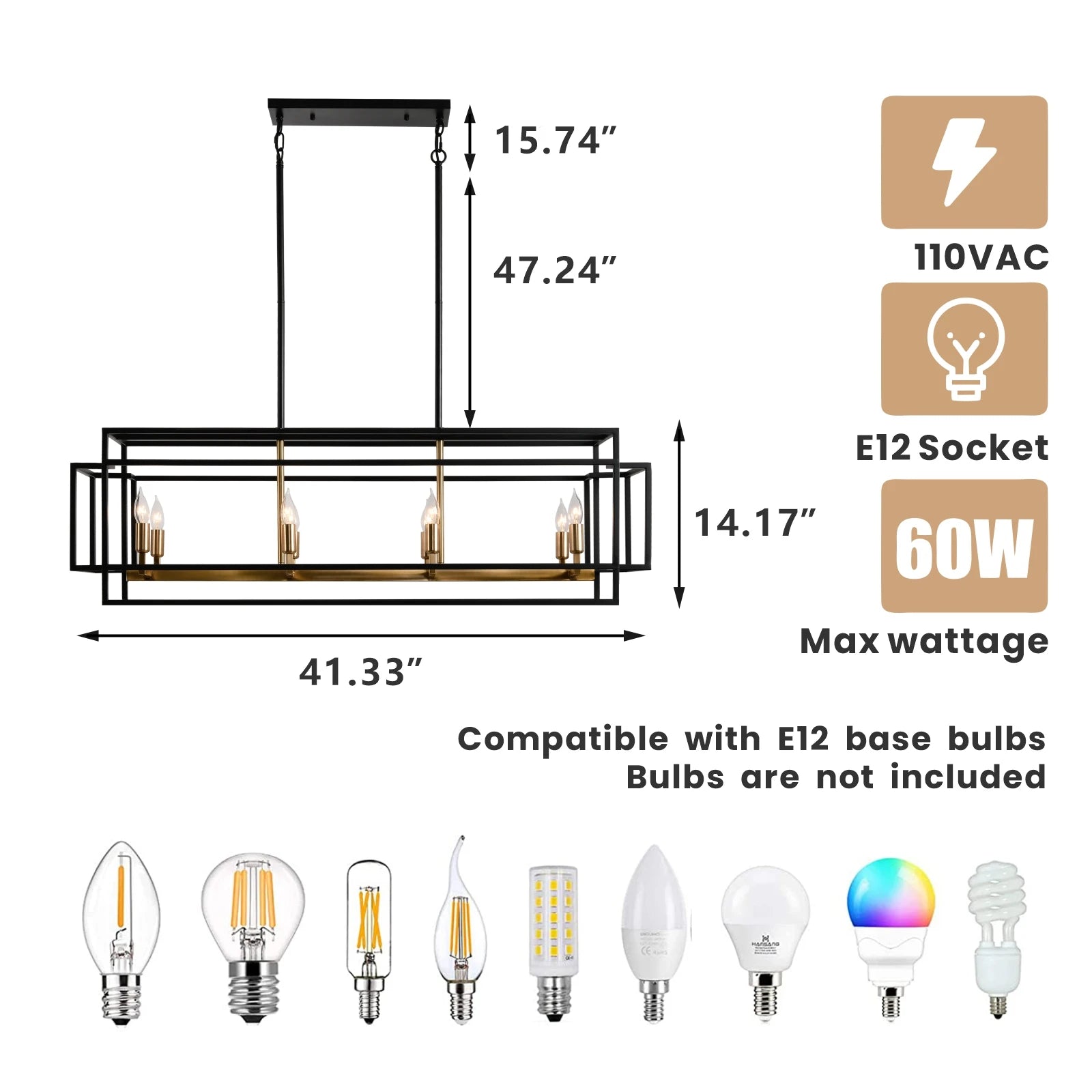 Chandelier for Table Dining Room Kitchen Island Bar Light Pendant  Lusters Luminaires
